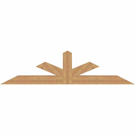 Ekena Millwork Saratoga Smooth Timber Gable Bracket, Western Red Cedar, 84"W x 21"H x 5 1/2"D x 5 1/2"F, 6/12 Pitch GBW084X21X0606SAR00SWR